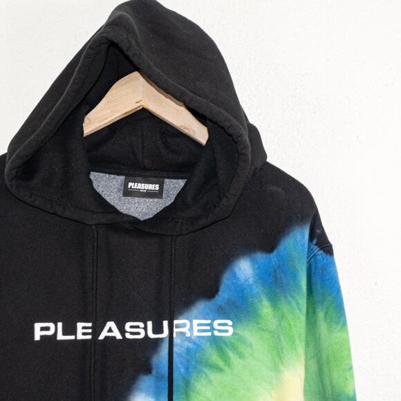 Pleasures now Eclipse Embroidered Hoodie sweatshirt Black size Large - Picture 5 of 7